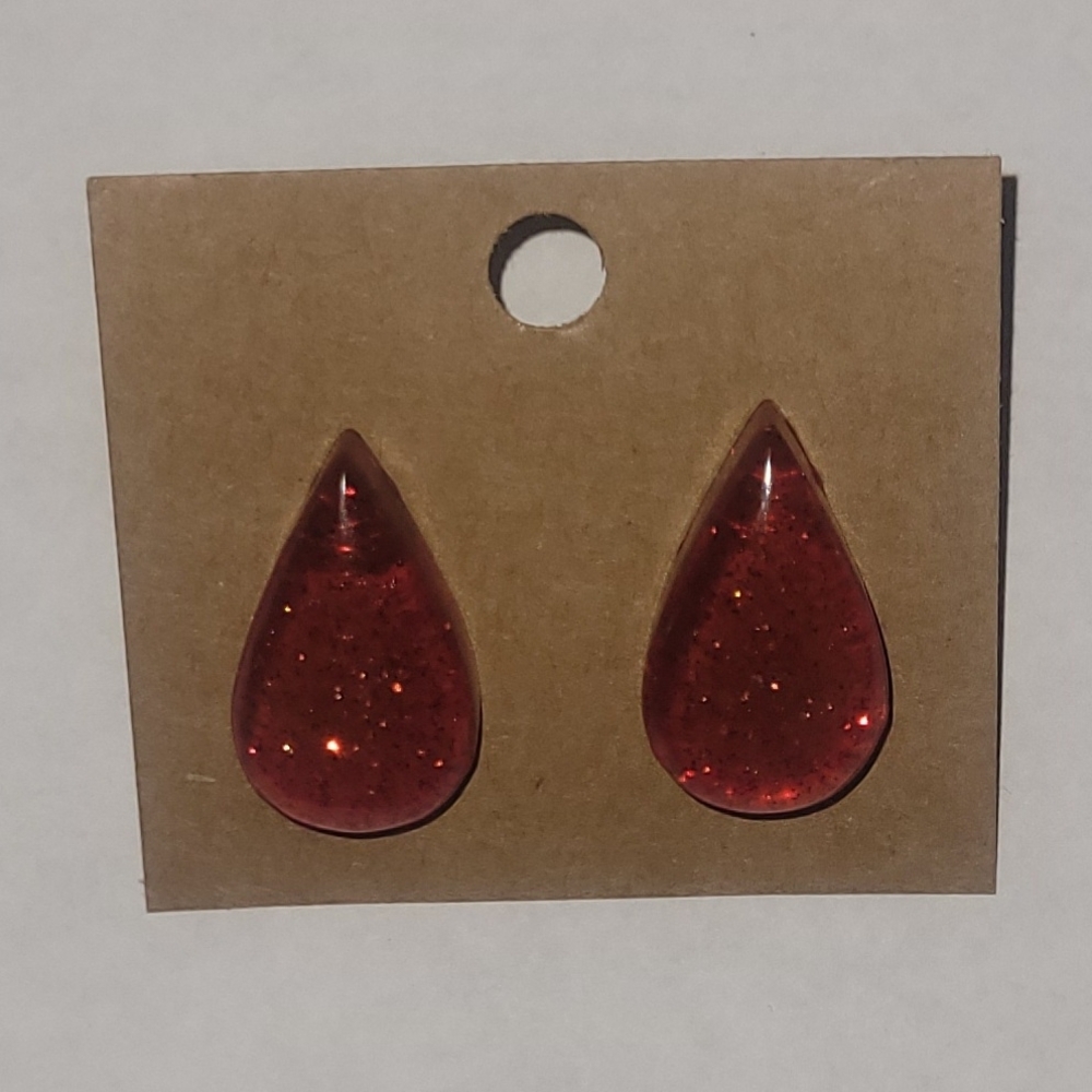 Red Teardrop Earrings